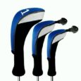 Golf Classic Wood Clubhead Covers (Blue) (One Driver, One Fairway Wood, One Hybrid)