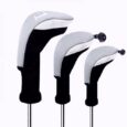 Golf Classic Wood Clubhead Covers (Gray) (One Driver, One Fairway Wood, One Hybrid)