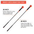 Golf Flex Rod Swing Trainer (Orange 48 Inch)