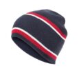 Olympus Navy & Red Striped Comfort Beanie