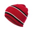 Olympus Red Striped Comfort Beanie